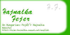 hajnalka fejer business card